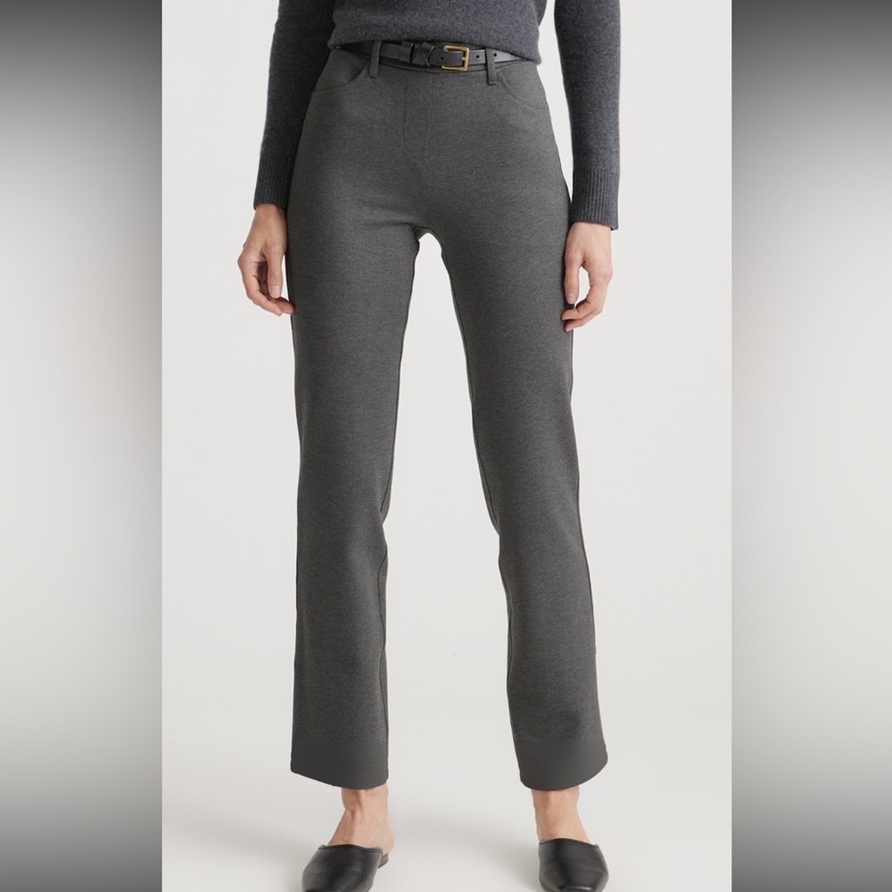 Quince Ultra-Stretch Ponte Straight Leg 4-Pocket Pants sz S